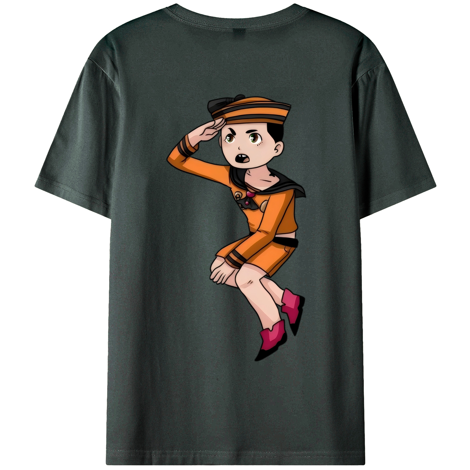 （画像用） ジョジョの奇妙な冒険 東方定助 JoJo's Bizarre Adventure Higashikata Josuke 綿100％ メンズ半袖Tシャツ（バックプリント） 通気性